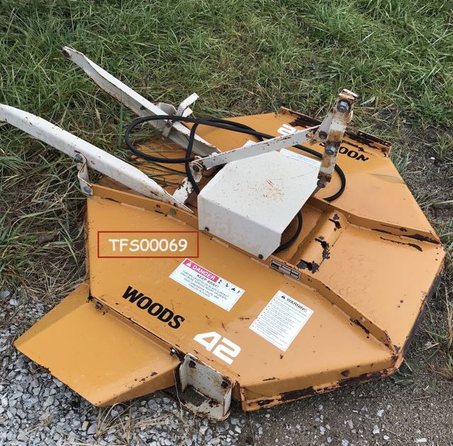 #TFS00069
Woods Belly Mower, 42 In, Model 9874, Complete w/Mounting Frame for Farmall Cub
Fits: Farmall Cub, Many Others
Nice Used
$200 LOCAL PICKUP ONLY