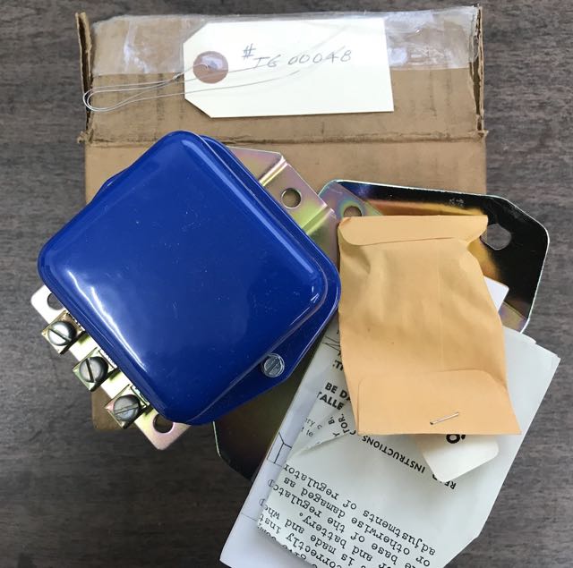 #TFS00048
Voltage Regulator, Ford #8N10505B, 6V
Fits: 1948-EARLY 1950 Ford 8N.  Can Replace cutout on 9N, 2N.
NOS
$30