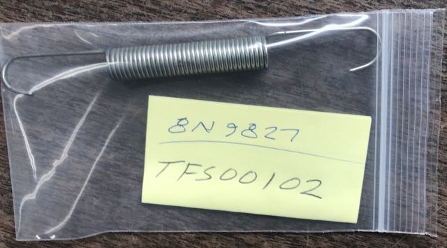 #TFS00102
Governor Compensating Spring, Ford #8N9827
Fits: Ford 8N
NOS
$10